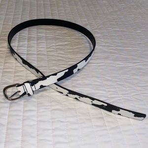 Cow print belt